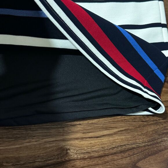 Adrianna Papell Pencil Skirt Multicolor Striped Viscose Lined Womens XL White - Picture 7 of 12